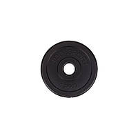 Блин диск для штанги или гантелей 1,25 кг битумный на штангу гантели А0491-3