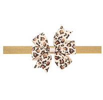 Леопардова дитяча пов'язка - розмір універсальний (на резинці), бантик 8см