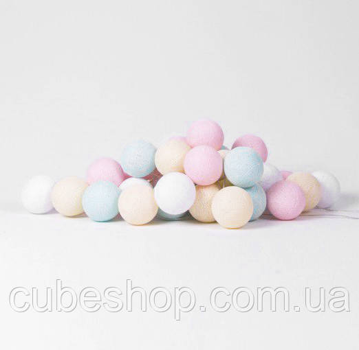 Тайська гірлянда "Pastel" (20 кульок) петля