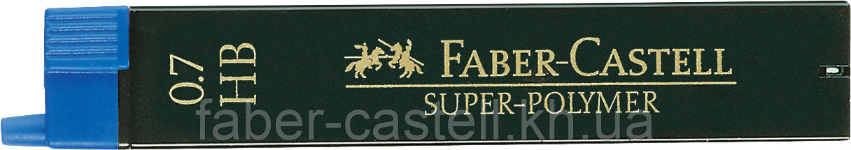 Грифель для механічного олівця Faber-Castell Super-Polymer НВ (0,7 мм), 12 штук у пеналі, 120700