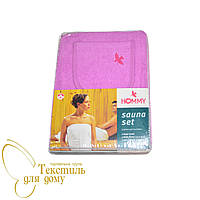 Парео для сауни жіноче + капюшон, 70*140, ліловий