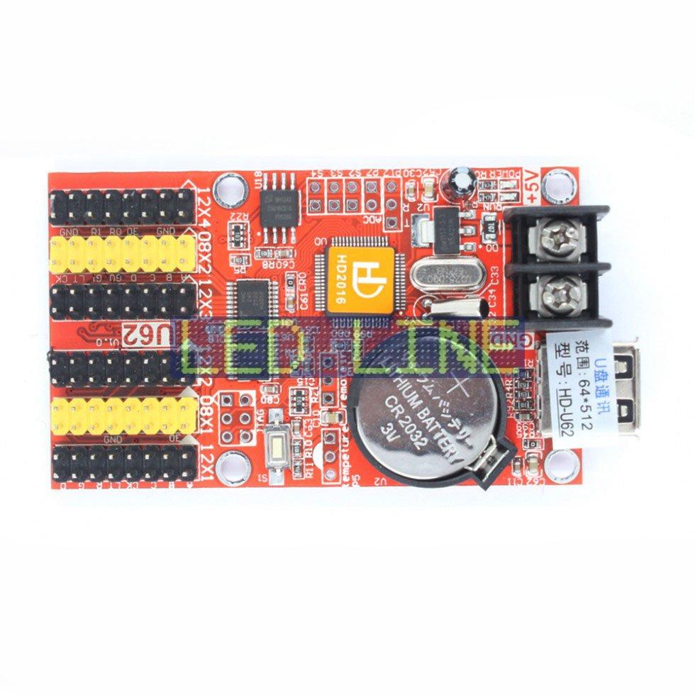 Контролер HD-U62 huidu для LED дисплея, рядка, що біжить, світлодіодного рекламного екрану