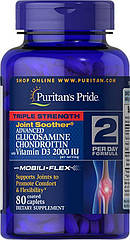 Puritan's Pride Glucosamine Chondroitin MSM Triple Strength with Vitamin D3, Для суглобів і зв'язок (80 таб.)