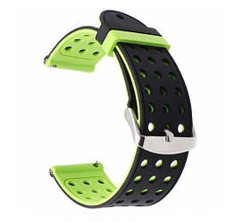 Подвійний ремінець Primo з перфорацією для годинника Amazfit Bip 5 / Bip 6 - Black&Green