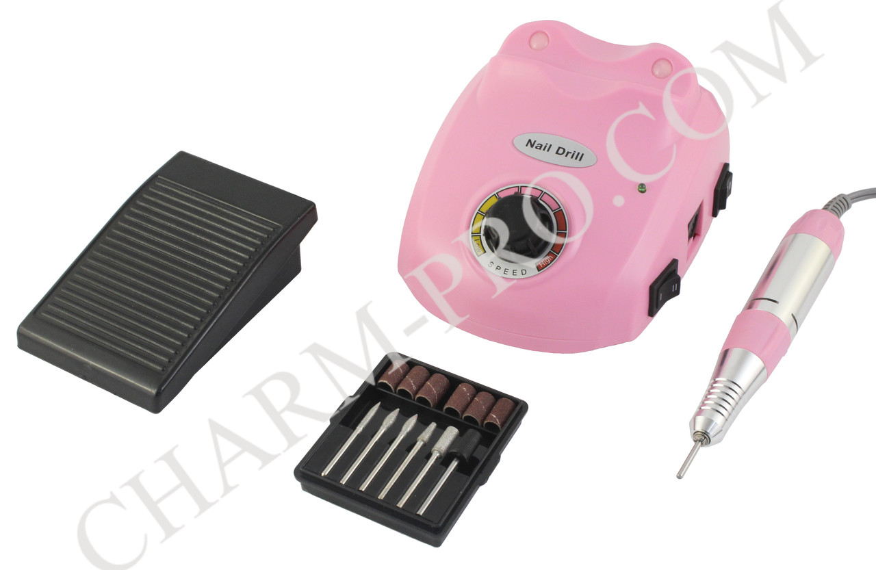 Фрезер Nail Drill для манікюру та педикюру 30W/30000 об. хв. (рожевий)