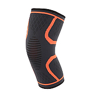 Компресійна захисна пов'язка на колінний суглоб «Sport Heavy» помаранчева середнього ступеня стиснення (1 шт)