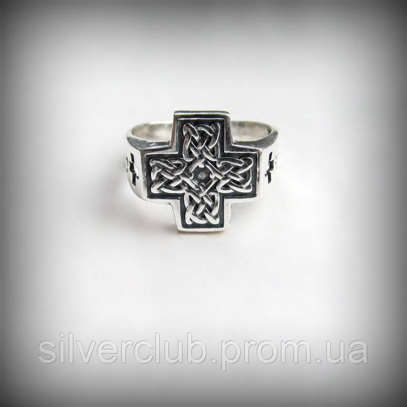1036 Серебряное кольцо Кельтский Крест 925 пробы