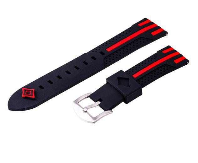 Силіконовий ремінець Primo Dart для часовЅамѕипд Galaxy Watch 46 mm SM-R800 - Black&Red