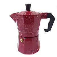 Гейзерная кофеварка Red Point R16591, 3 чашки, красная