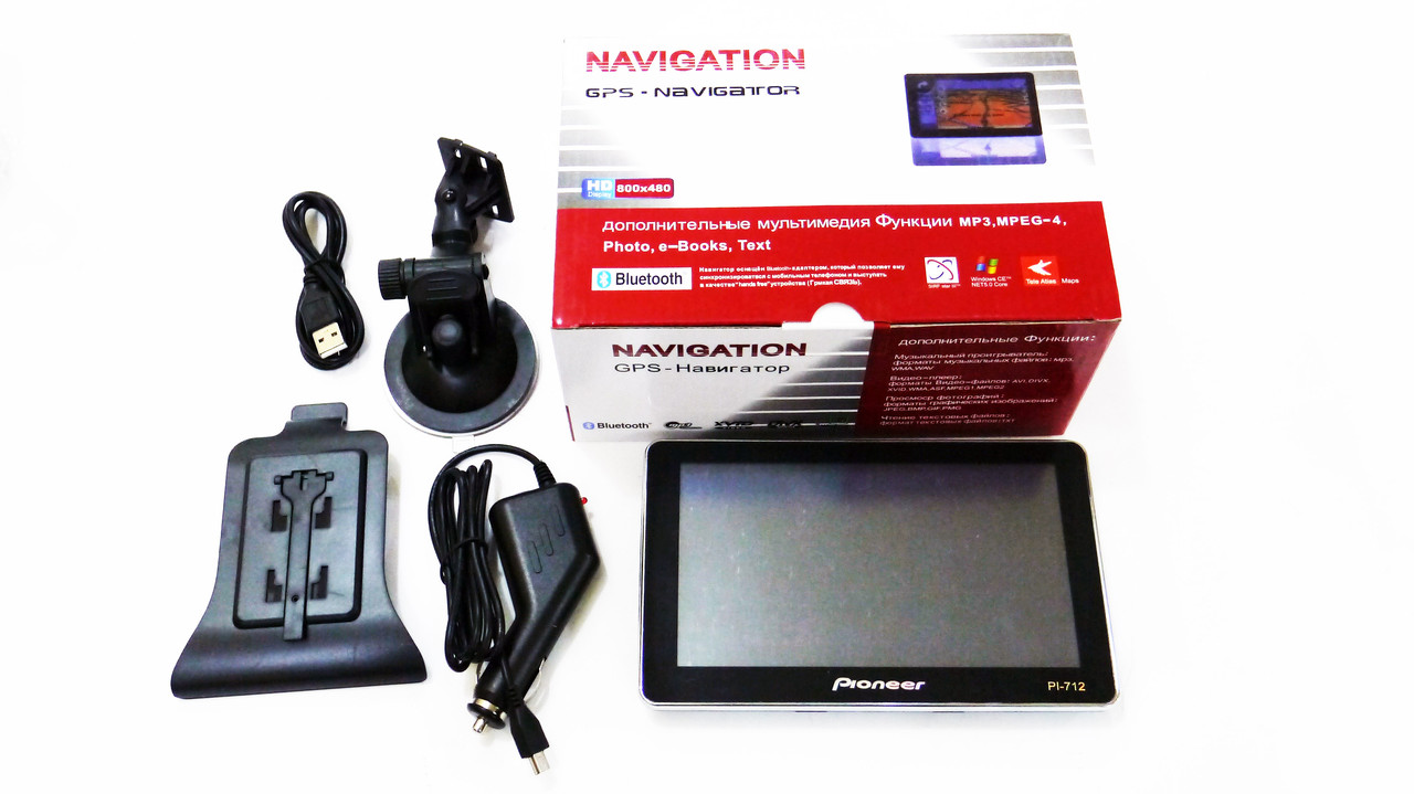 7" GPS-навігатор PI-712 — 8Gb / 800MHz / 256Mb / IGO + Navitel + CityGuide