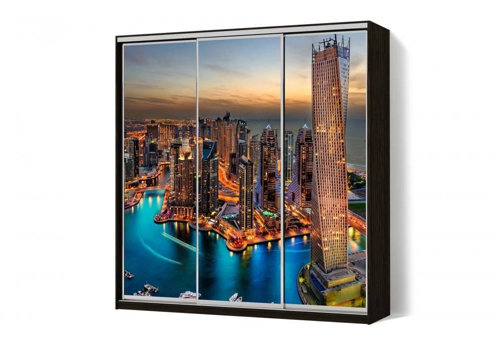Шафа-купе 3-х дверна з малюнком Фотодрук Класік №1 210*45*220-240 Matroluxe, фото 1