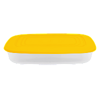 Контейнер для харчових продуктів 1,5 л прямокутний з різнокольоровими кришками Алеана 167024