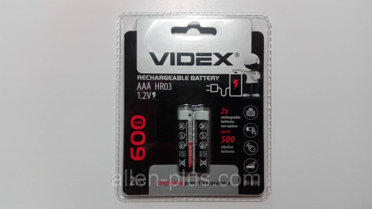 Акумулятори Videx HR03/AAA 1.2 V 600mAh NI-MH