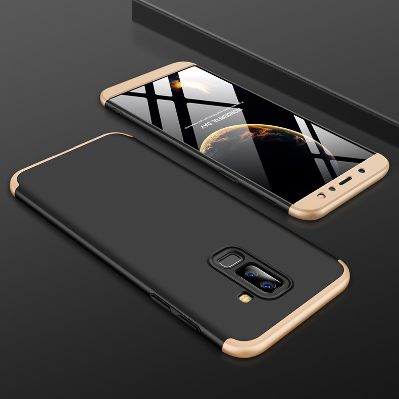 Чохол GKK 360 для Samsung A6 Plus 2018 Чорно-золотий