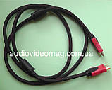 Кабель HDMI, ver. 1.4, довжина 1,5 метра, чорно-червоне обплетення, фото 2