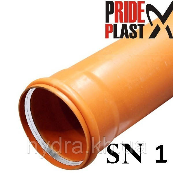 Труба наружная д.110х1м SN1 стенка 2,2 Pride Plast - фото 2 - id-p780780085