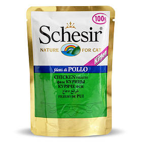 Schesir Chicken Fillet Kitten куряча консерва для кошенят, пауч 100 г