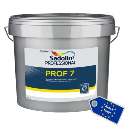 Матова латексна фарба для внутрішніх робіт Sadolin Prof-7 10л, фото 1