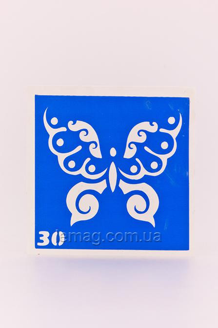 Boni Kasel Трафарет для био тату 6x6 см - 030 (1 шт, 5 шт,10 шт)