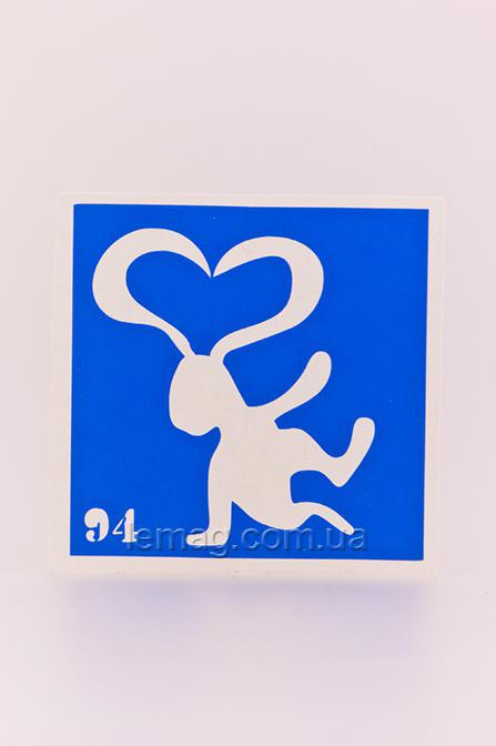 Boni Kasel Трафарет для био тату 6x6 см - 094 (1 шт, 5 шт, 10 шт)