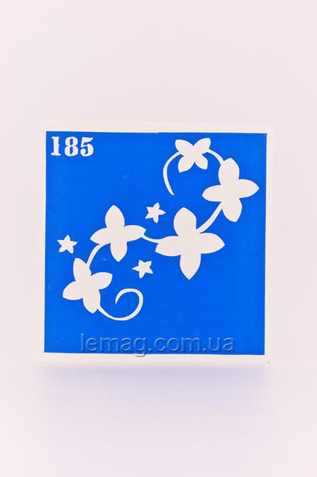 Boni Kasel Трафарет для био тату 6x6 см - 185 (1 шт, 5 шт, 10 шт)
