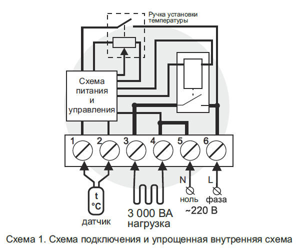 схема підключення терморегулятора, фото_1