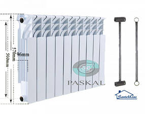 Секційний біметалічний радіатор Pascal 500/96