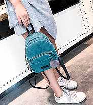 Вельветові міні рюкзаки з помпоном, фото 3