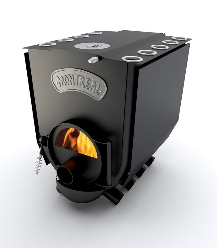 Піч опалювально-варювальна бульер'ян Montreal Lux тип 02ЧК.С зі склом і конфоркою