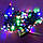 Гірлянда Нитка Кристал LED 200, чорний дріт, мульти, фото 3