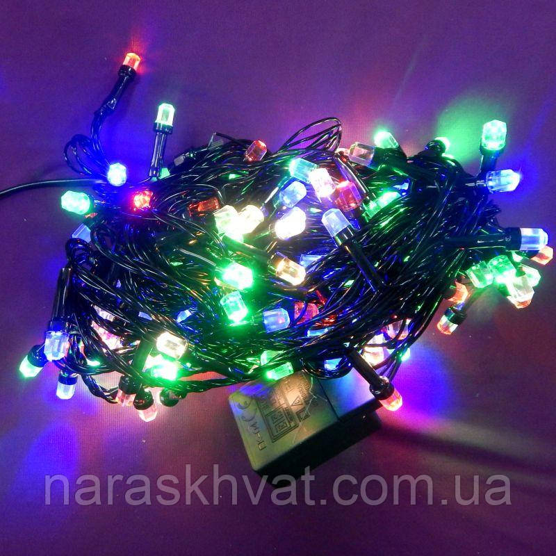 Гирлянда Нить Кристалл LED 200, чёрный провод, мульти - фото 3 - id-p769349037