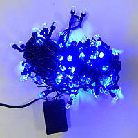 Гірлянда Нитка Кристал LED 200, чорний дріт, синій