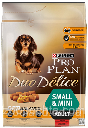 Сухий корм Про План (Pro Plan) Duo Delice для собак малих порід, з яловичиною 0.7 кг, фото 1