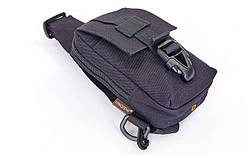 Сумка для телефону та документів тактична через плече, чорний