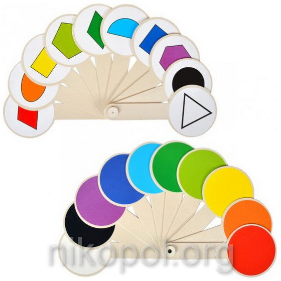 Навчальне віяло - "Кольори і геометричні фігури"