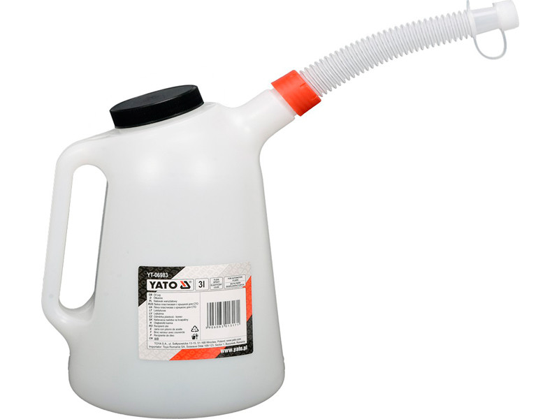 Лійка пластикова 3 л із кришкою для СТО YATO