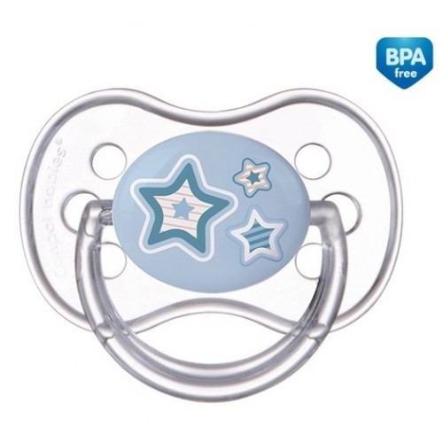 Пустушка силіконова симетрична Newborn baby 6-18 місяців - блакитний 22/581, фото 1