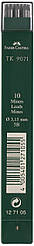 Графітний грифель для цангових олівців Faber-Castell ТК 9071 твердий. 5B (3.15 мм), 10 шт. в пеналі, 127105
