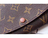 Жіночий шкіряний гаманець в стилі Louis Vuitton (60136) brown Lux, фото 5