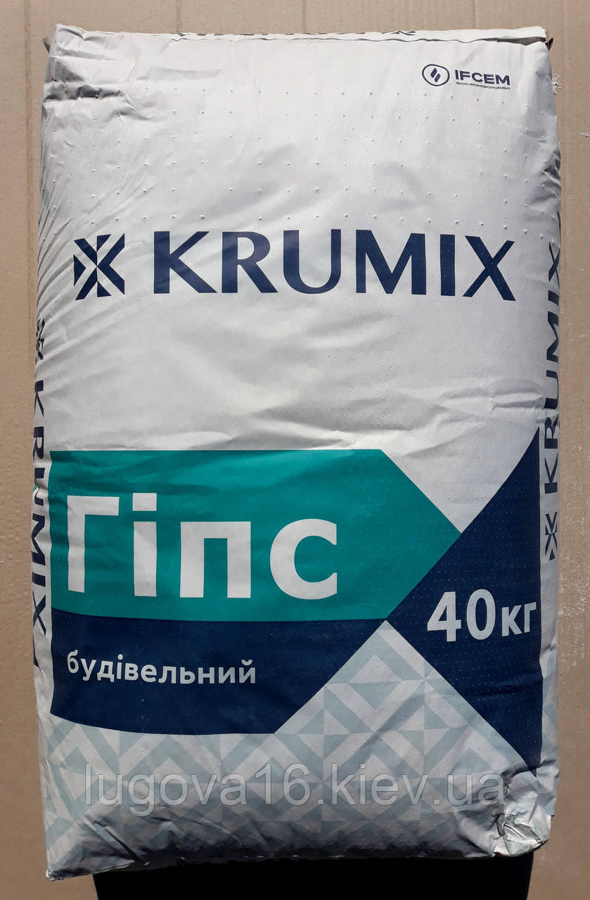 Гіпс будівельний Г-5 Н ІІ, 40кг "KRUMIX", Ів.-Франк.-Гіпс