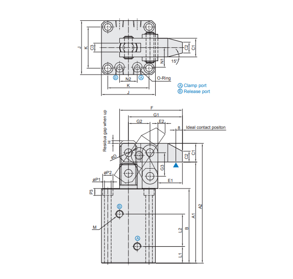 Гидроцилиндр MHCK (Зажим) Mindman Industrial - фото 3 - id-p781205761