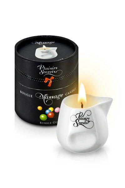 Масажне масло свічка Plaisirs Secrets Bubble Gum (80 мл)