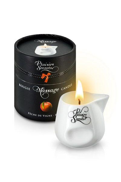 Масажне масло свічка Plaisirs Secrets Peach (80 мл)