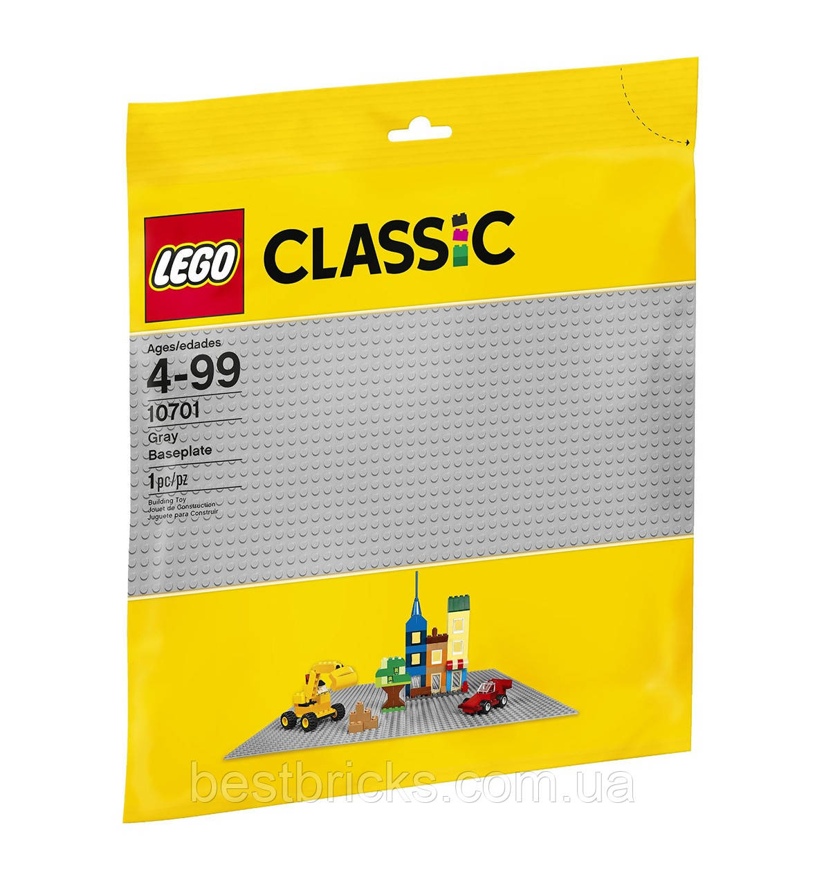 LEGO Classic Будівельна пластина сірого кольору 10701