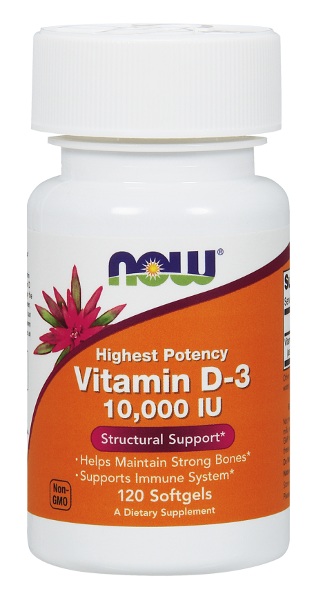 Now Vitamin D-3 10000 IU 120 softgel