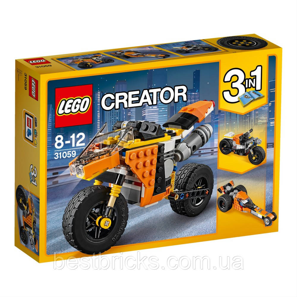 Lego Creator Оранжевий мотоцикл 31059, фото 1