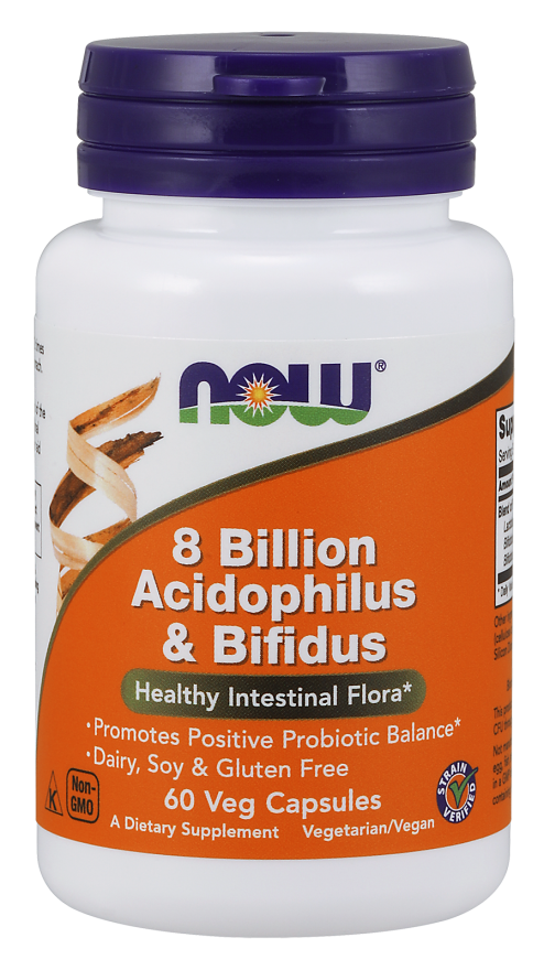 Now 8 Billion Acidophilus & Bifidus 60 veg caps