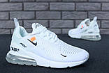 Кросівки чоловічі/жіночі Nike Air Max 270 White "Білі з чорним" найк аїр макс р. 36-45, фото 8