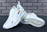 Кросівки чоловічі/жіночі Nike Air Max 270 White "Білі з чорним" найк аїр макс р. 36-45, фото 9