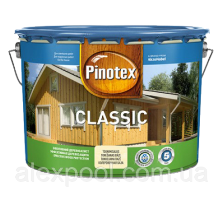 PINOTEX CLASSIC засіб для захисту деревини з декоративним ефектом 10 л